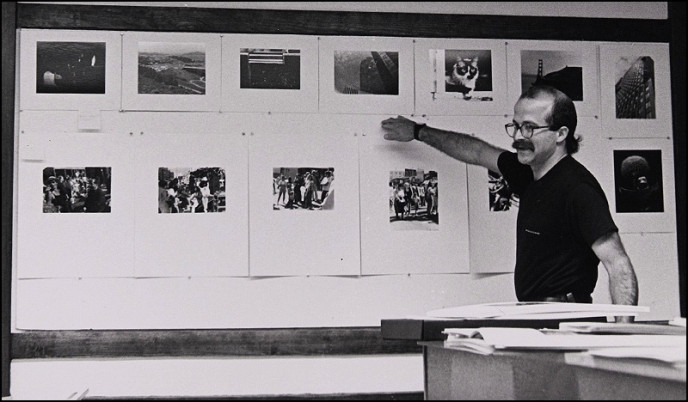 Class critique at the Academy of Art University, San Francisco, 1985